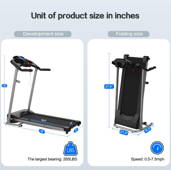 Motorized Folding Treadmill exercise fitness
