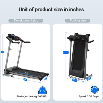 Motorized Folding Treadmill exercise fitness
