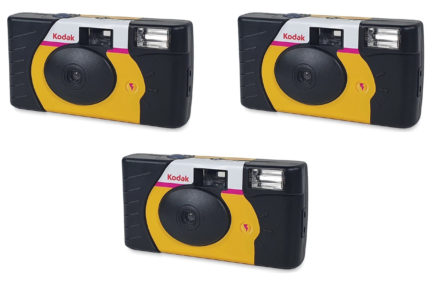 Kodak Power Flash Single Use Disposable Camera (39 Exposures) 3961315 3 Pack