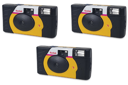 Kodak Power Flash Single Use Disposable Camera (39 Exposures) 3961315 3 Pack