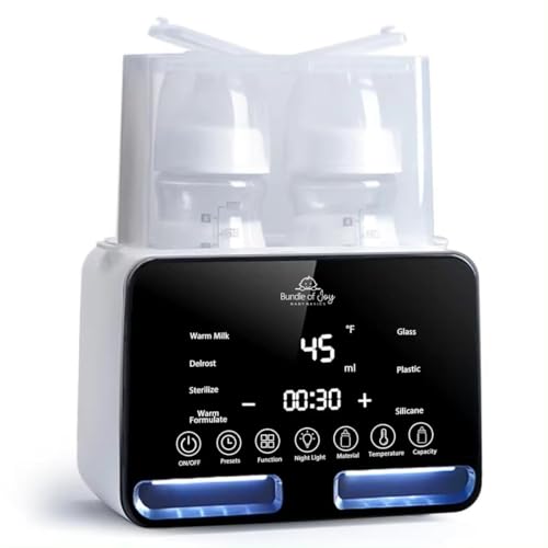 Generic Baby Bottle Warmer - Bundle of Joy Baby Basics Fast Baby Double Bottle Warmer for breastmilk and Formula Multipurpose with Digital Display Black