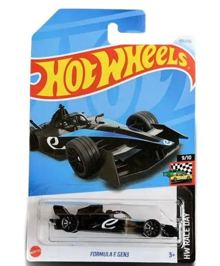 Hot Wheels Formula-E Gen 3 Race Car (Black/Blue) HW Race Day 9/10