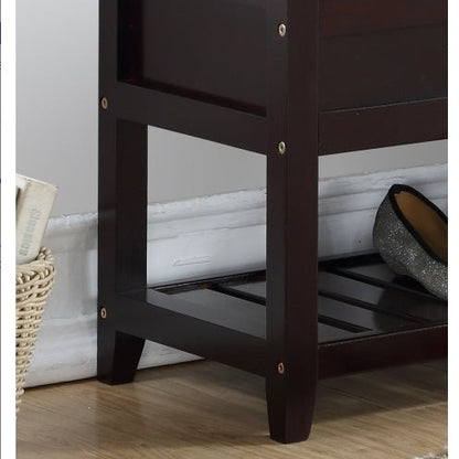 Rouen Seating Bench With Shoe Storage Espresso