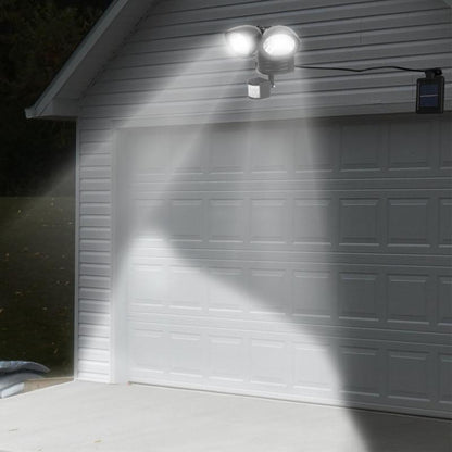 Solar powered Dual-Head Solar Sensor Spotlight