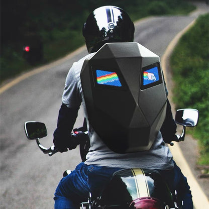 Motorcycle Backpack built-in light emoji