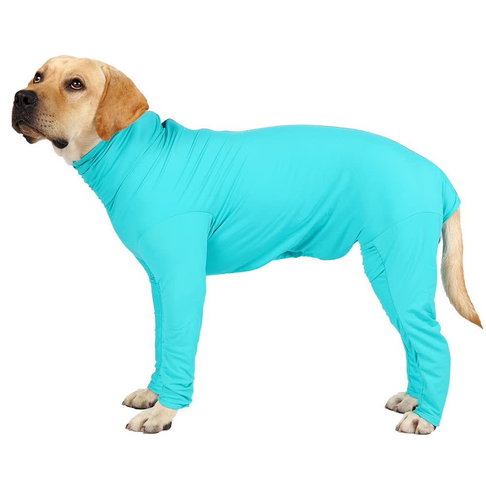 HDKUW Dog Recovery Suit Dog Shedding Suit Onesie After Surgery Dog Shirt E Collar Alternative Anxiety Calming Shirt for Dog Blue M