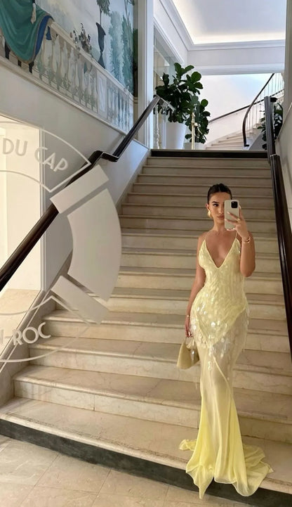 Sexy Sequin Fishtail Evening Gown woman women date couple party clubbing