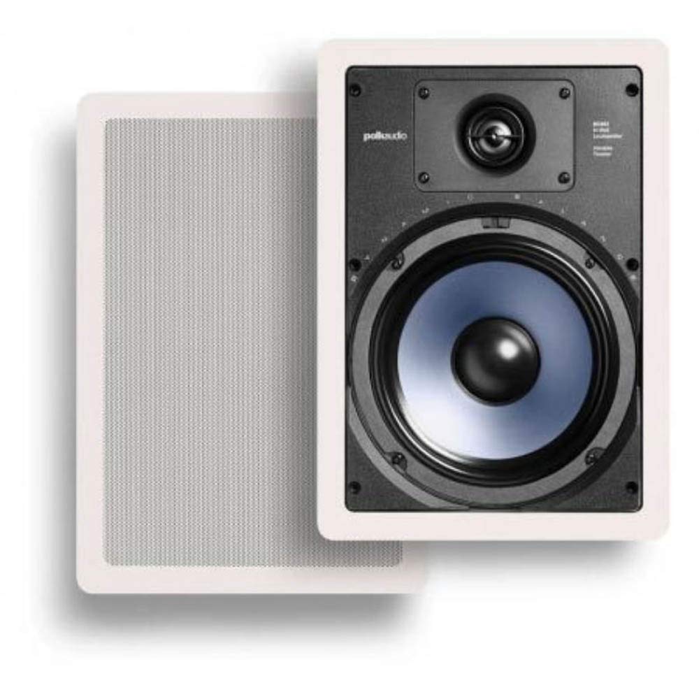Polk Audio RC85i 2-Way Premium in-Wall 8" Speakers (Pair) | Perfect for Damp and Humid Indoor/Outdoor Placement (White Paintable Grille)(Pack of 2)