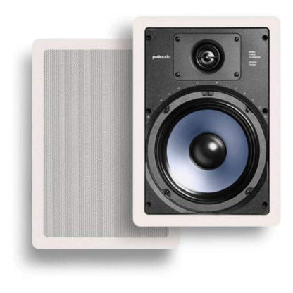 Polk Audio RC85i 2-Way Premium in-Wall 8" Speakers (Pair) | Perfect for Damp and Humid Indoor/Outdoor Placement (White Paintable Grille)(Pack of 2)