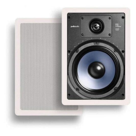 Polk Audio RC85i 2-Way Premium in-Wall 8" Speakers (Pair) | Perfect for Damp and Humid Indoor/Outdoor Placement (White Paintable Grille)(Pack of 2)