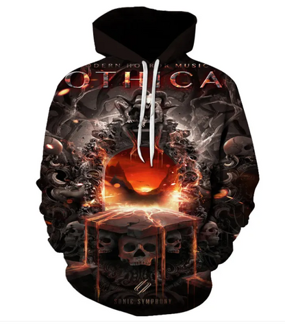 Varies options and colors - Skull Head Hooded Sweater jacket men apparel