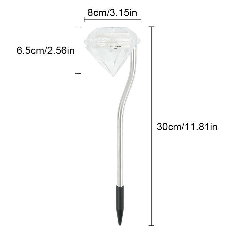 Diamond Lawn Solar Light 12inch