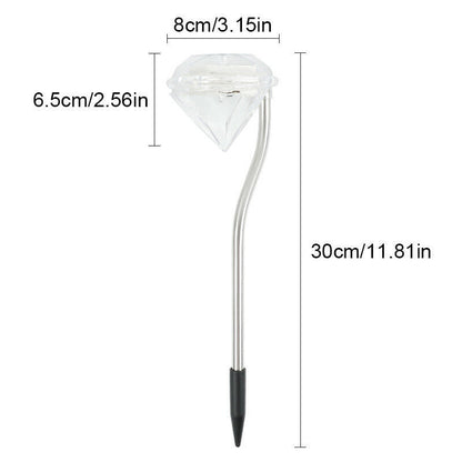Diamond Lawn Solar Light 12inch