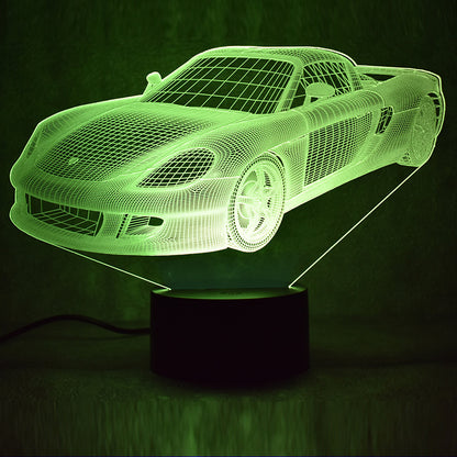 Porsche Sports Car 3D LED Night Light 7 colors