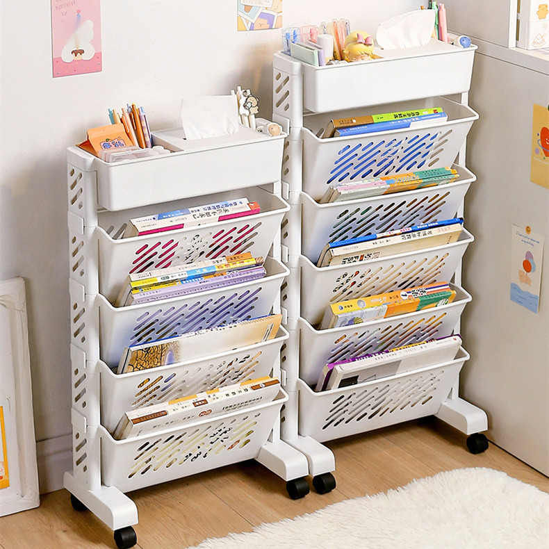 Student Desk Bookshelf Organizer 5 layers