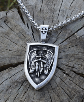 Saint Michael Archangel Men Man  Necklace  silver  (One Piece)