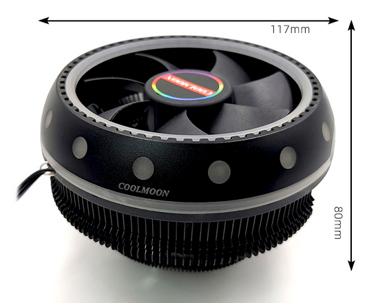 Cool Moon UFO RGB CPU Cooler for Quiet Desktop PCs