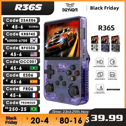 Retro Play R36S Portable Game Console