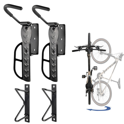 DARK MONSTER Swivel Bike Rack Garage Wall Mount Bike Wall Mount Rack Bike Hangers for Garage Bike Rack Bicycle Storage Wall Bike Rack Vertical Bike Rack Holder Hanger Hook for Stud (2 PACK)