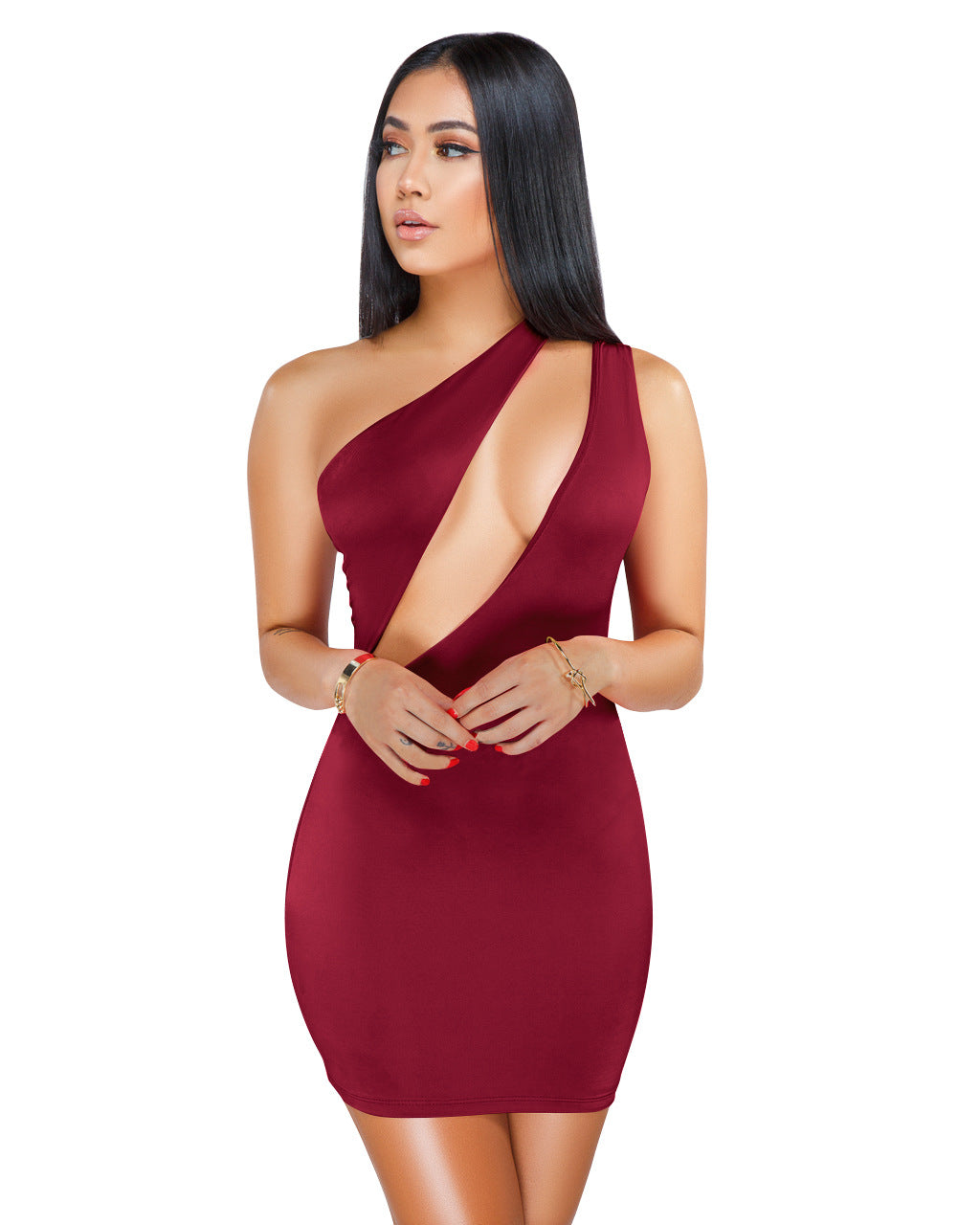 One-Shoulder Sexy Dress woman women date couple party night clubbing