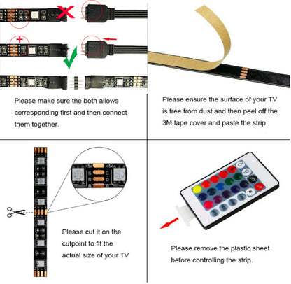 USB LED Strip Lights for TV Background Lighting