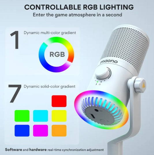 Esports Microphone for Desktop Gaming RGB Light