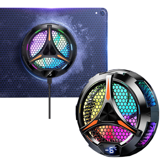 iPad Cooler zooparty Magnetic Tablet Cooler for ipad/Surface pro/Samsung Tab/Steam DeckMagsafe CompatibleIpad Cooling Fan with Temperature Display for Mobile GamingTiktok Live Streaming