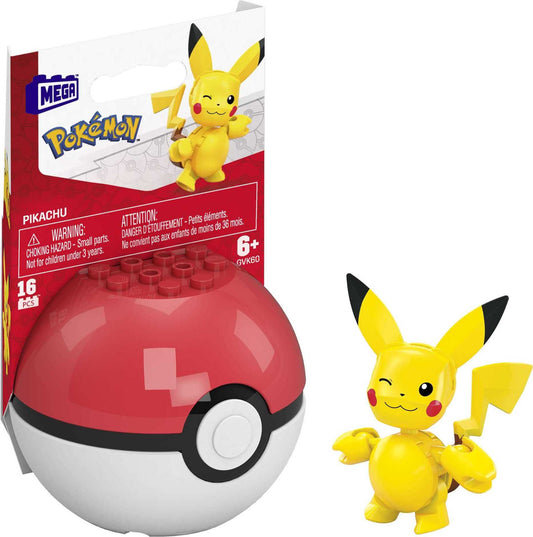 Mega Construx Pokemon Pikachu Construction Set Building Toys for Kids [Amazon Exclusive] 16 Pieces