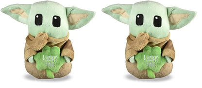 STAR WARS St Pattys 6" Grogu Lucky One Squeaker Pet Toy | St. Patrick’s Day Toy Themed Grogu Baby Yoda The Child | Medium Dog Squeaker Toy for Dogs (Pack of 2)