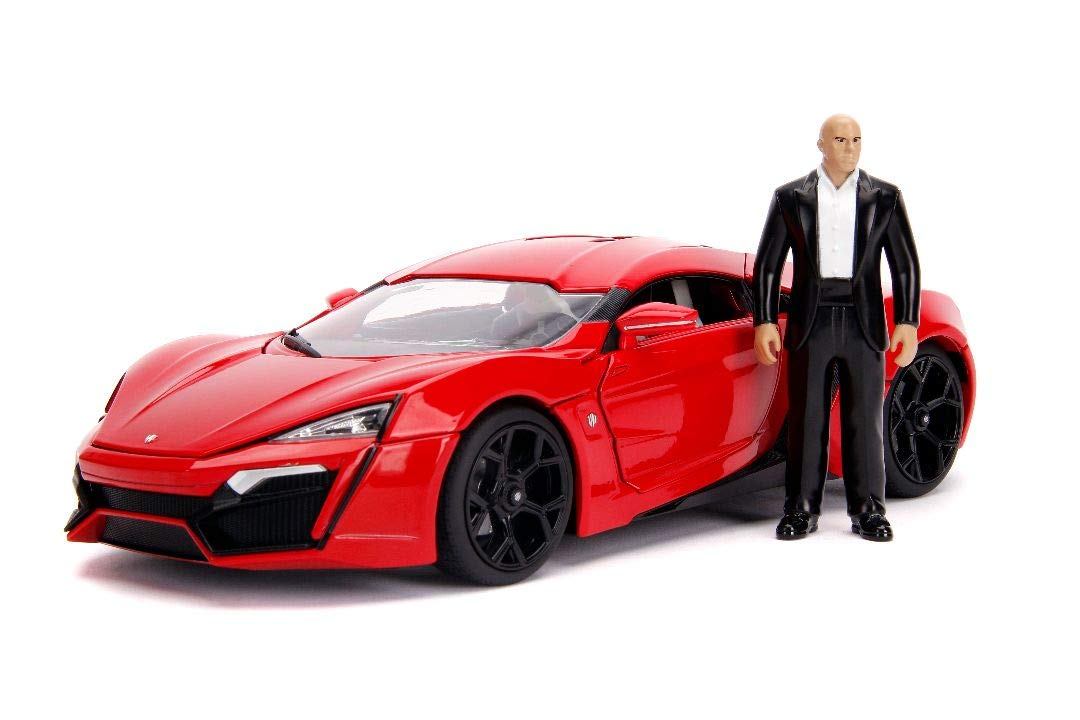 Fast & Furious 1:18 Lykan Hypersport Die-cast Car & 3" Dom Figure Toys for Kids and Adults