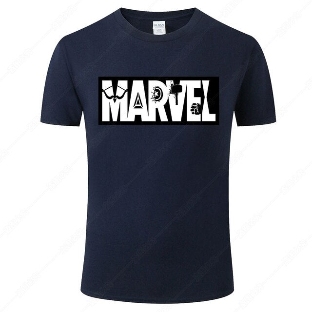 Marvel Printed Cotton Men's T-Shirt - Fashionable Street Style