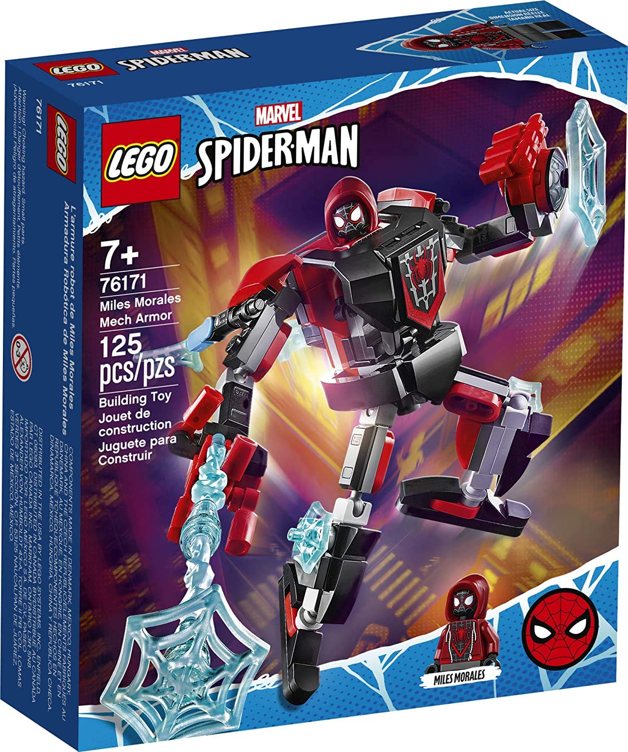 Lego Marvel Spider-Man Miles Morales Mech Armor 76171 Collectible Construction Toy New 2021 (125 Pieces)
