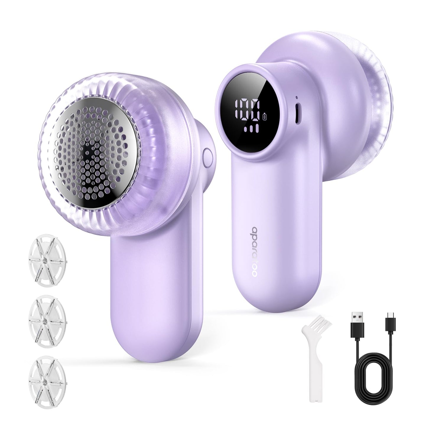 Fabric Shaver Electric Lint Remover Electrostatic Brush USB Rechargeable Sweater Shaver to Remove Fuzz Purple05