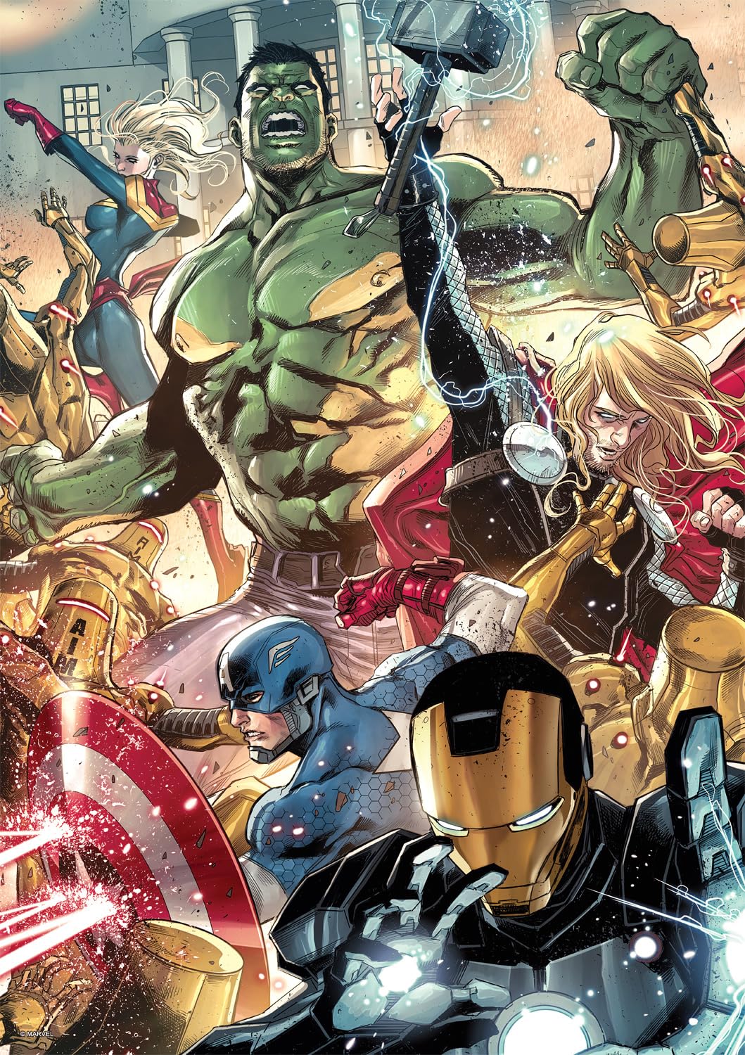 Buffalo Games - Marvel - Avengers World #14-500 Piece Jigsaw Puzzle for Adults -Challenging Puzzle Perfect for Game Nights - Finished Size is 21.25 x 15.00