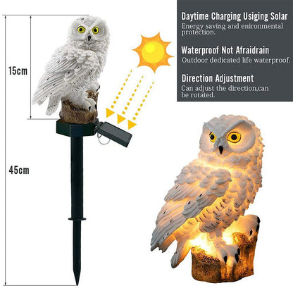 Solar powered Owl shape Garden Lawn Light