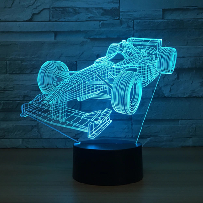 F1 Race Car and Batman mobile 3D Night Light home decor