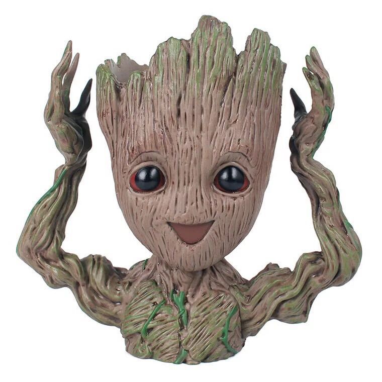 Marvel Groot Guardians of the galaxy Flower Pot Pen Holder Desktop Decoration