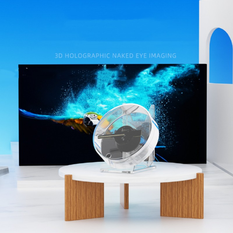 Holographic 3d Advertising Fan Display 8.8cm support audio playback