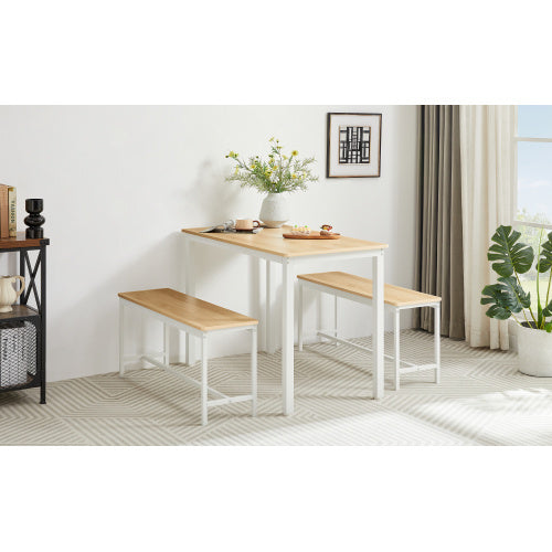 Dining Table Set, Kitchen Table Counter With Chairs 43.3"L x 23.6"W x 29.9"H