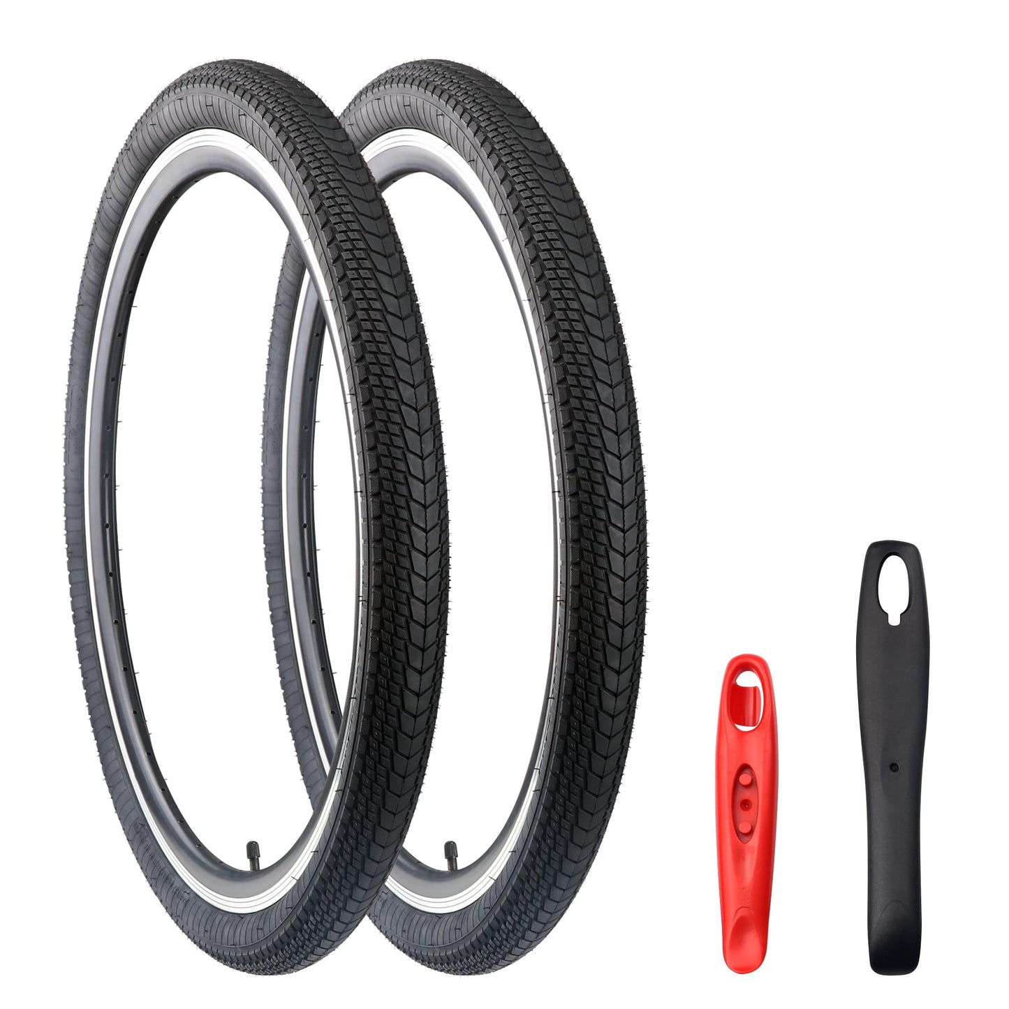 MEGHNA Bike Tire 26 x 2.125 inch Mountain Bike Tire with Bike Tire Lever (54-559) Foldable Tire Replacement for Cruiser Bike Mountain Bike Folding Bike BMX City Bike (2 Pack)