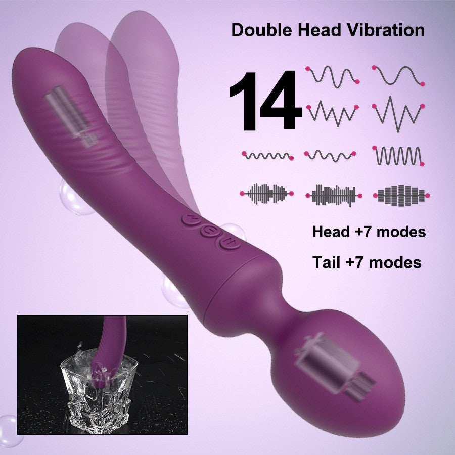 USB Rechargeable Dual-Head G-Spot Vibrator for Adults adult toy massage couple