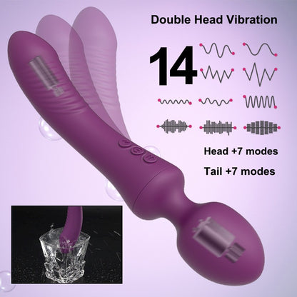 USB Rechargeable Dual-Head G-Spot Vibrator for Adults adult toy massage couple