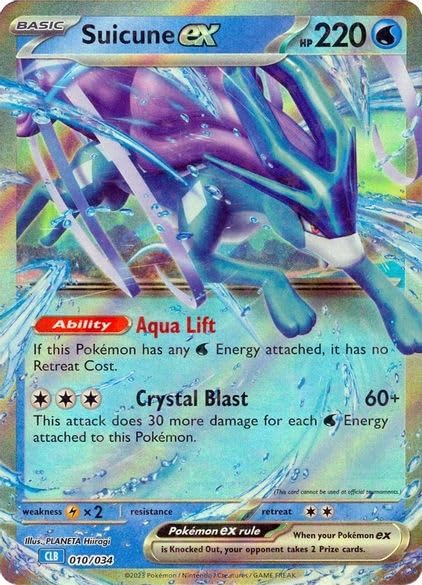 Pokemon – Suicune ex 010/034 CLB - Trading Card Game Classic – Holo Foil – Single Card