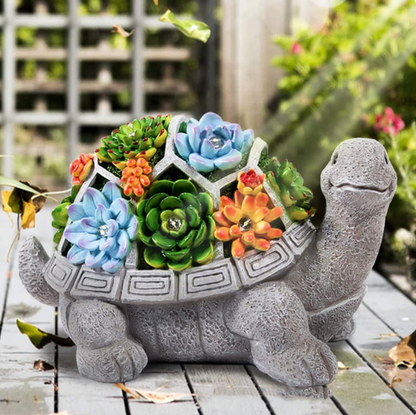 Solar power turtle Garden Statue Ornament