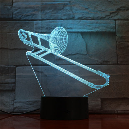 3D Guitar + other Musical instruments Model Night Light with USB and Battery