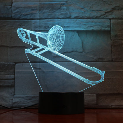 3D Guitar + other Musical instruments Model Night Light with USB and Battery