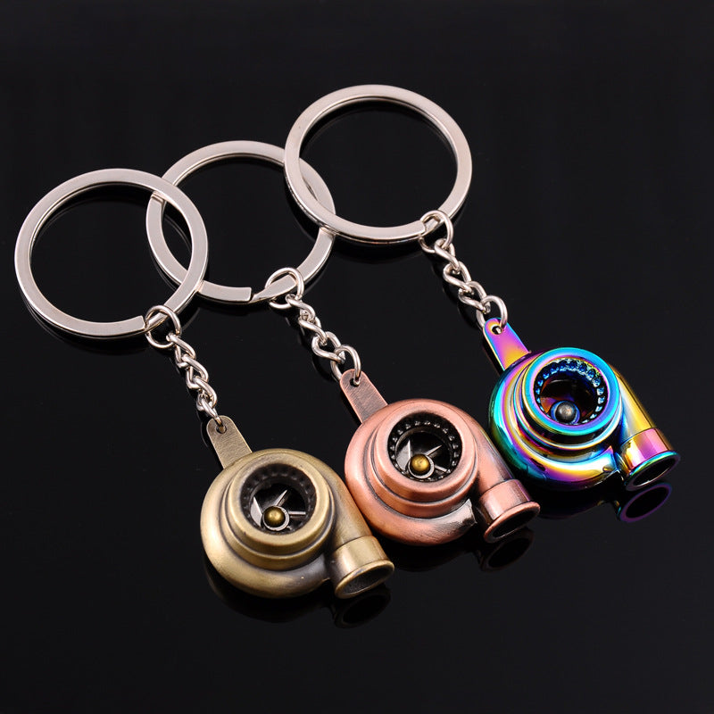 Metal Turbo turbocharger Engine Keychain Accessory