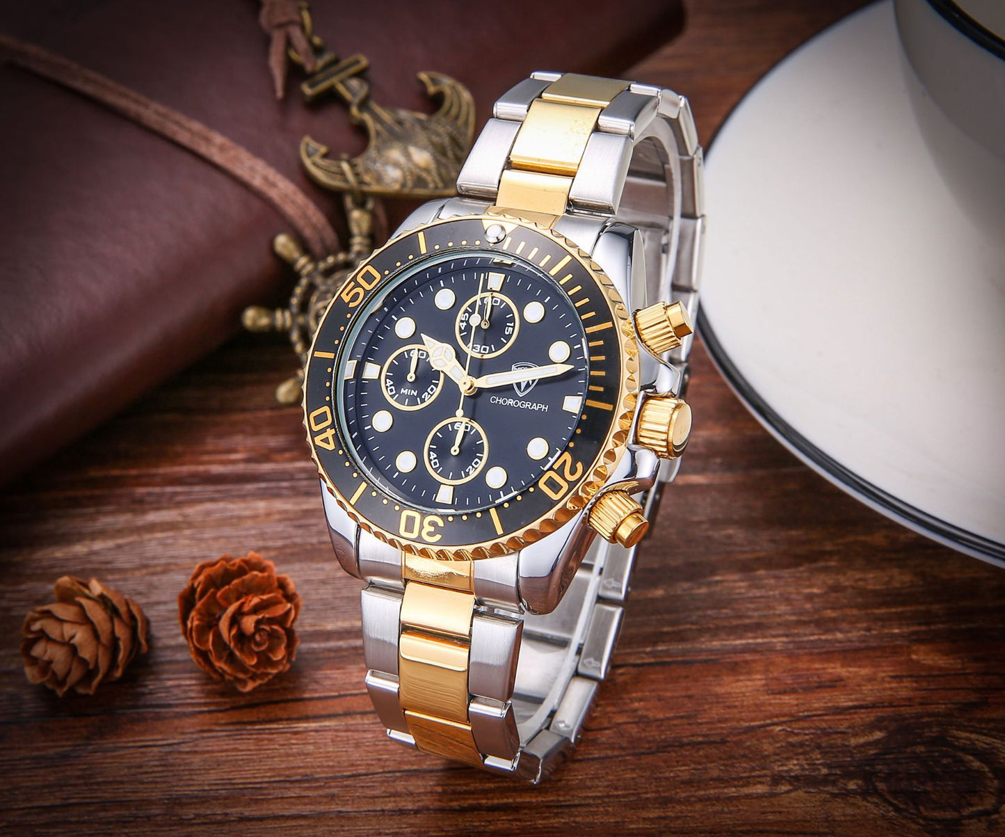 Men's Multifunctional 3-Eye Water Ghost Watch by MICOSUM