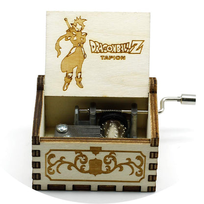 Dragon Ball Wooden Music Box with Hand Crank
