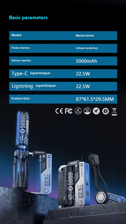 Cartridge Style Power Bank Type-C 5000MAH / BATTERY USB